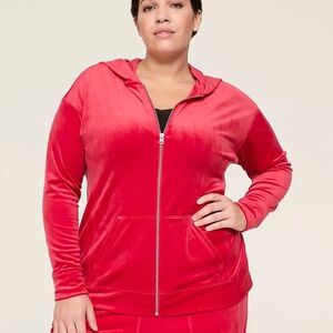 NWT - LIVI Velour Zip-Front Hoodie Size 18/20